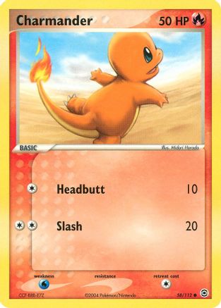 Charmander 58/112 - FireRed & LeafGreen Reverse Holofoil