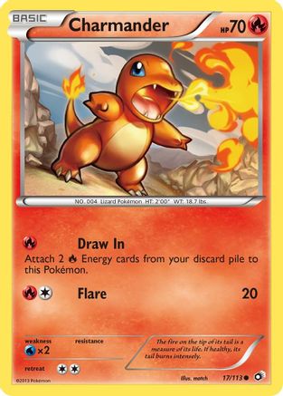 Charmander 017/113 - Legendary Treasures Normal - Common