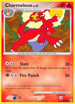 Charmeleon 35/99 - Arceus Reverse Holofoil