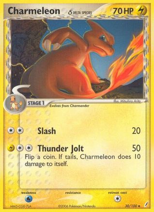 Charmeleon (Delta Species) (30/100) - Crystal Guardians Reverse Holofoil - Uncommon