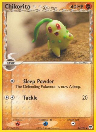 Chikorita (Delta Species) 044/101 - Dragon Frontiers Reverse Holofoil - Common