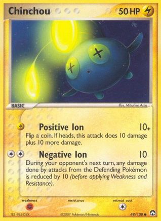 Chinchou - 049/108 - Power Keepers Reverse Holofoil - Common