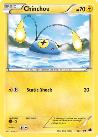 Chinchou (35/116) - Plasma Freeze Reverse Holofoil - Common