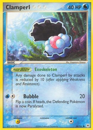 Clamperl 058/101 - Hidden Legends Reverse Holofoil - Common