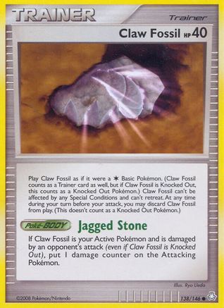 Claw Fossil 138 - Legends Awakened Reverse Holofoil - Common