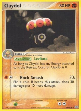 Claydol (24/106) - Emerald Reverse Holofoil - Uncommon