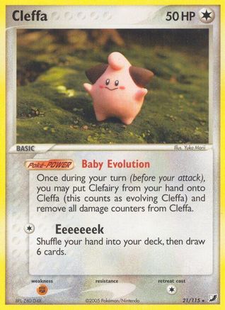 Cleffa - 021/115 - Unseen Forces Reverse Holofoil - Rare