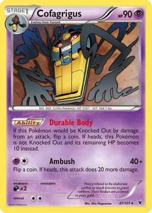 Cofagrigus (47)  - Noble Victories Reverse Holofoil - Rare