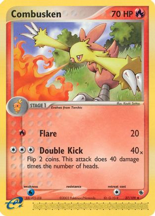 Combusken 027/109 - Ruby and Sapphire Reverse Holofoil - Uncommon