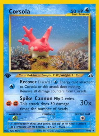 Corsola 037/075 - Neo Discovery 1st Edition - Uncommon