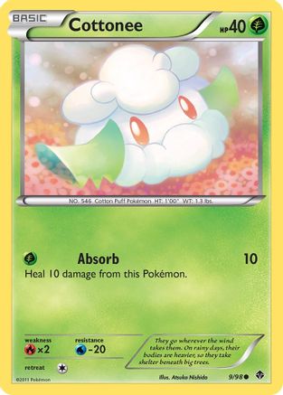 Cottonee (9/98) - Emerging Powers Reverse Holofoil - Common