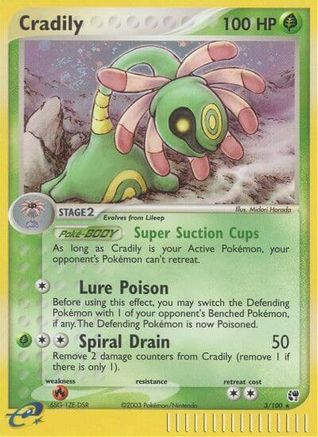 Cradily 003 - Sandstorm Reverse Holofoil - Holo Rare