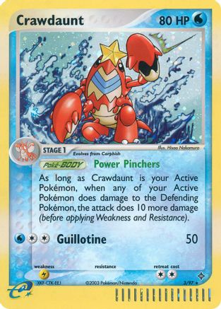 Crawdaunt 003/97 - Dragon Reverse Holofoil - Holo Rare