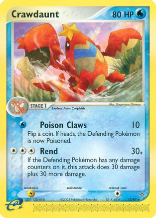 Crawdaunt 013/97 - Dragon Reverse Holofoil - Rare