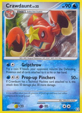 Crawdaunt 022 - Legends Awakened Reverse Holofoil - Rare