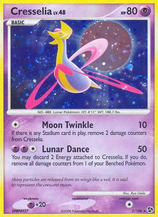 Cresselia - 002/106 - Great Encounters Holofoil - Holo Rare