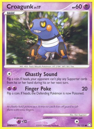 Croagunk - 078/123 - Mysterious Treasures Reverse Holofoil - Common