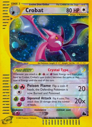 Crobat (147) 147 - Skyridge Reverse Holofoil - Secret Rare