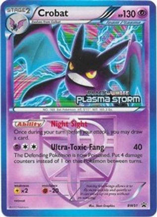 Crobat - BW51 (Team Plasma) (Prerelease)  - Black and White Promos Holofoil - Promo