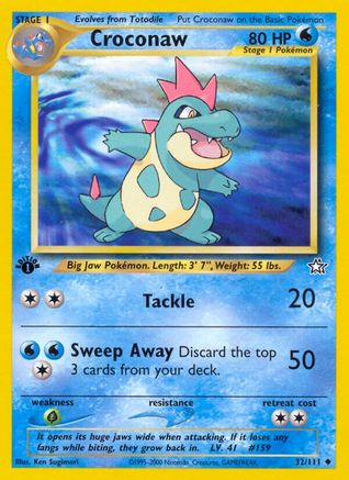 Croconaw 032/111 - Neo Genesis 1st Edition - Uncommon