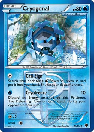 Cryogonal (Team Plasma) (30/116) - Plasma Freeze Reverse Holofoil - Uncommon