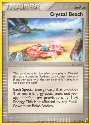 Crystal Beach - 075/100 - Crystal Guardians Reverse Holofoil - Uncommon