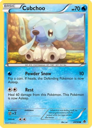 Cubchoo (28/98) - Emerging Powers Reverse Holofoil - Common
