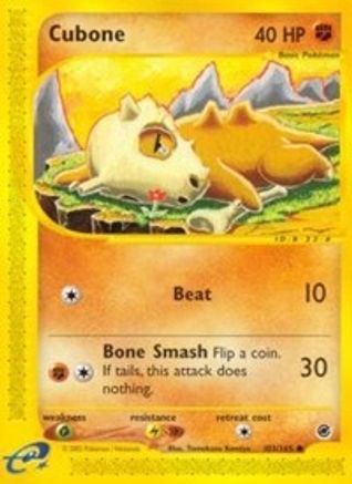 Cubone 103/165 - Expedition Base Set Reverse Holofoil