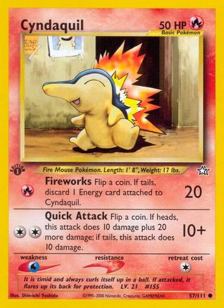 Cyndaquil 057/111 - Neo Genesis 1st Edition - Common