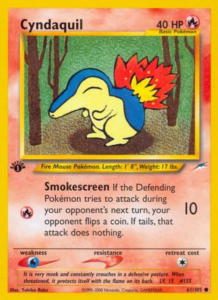 Cyndaquil 061/105 - Neo Destiny 1st Edition - Common