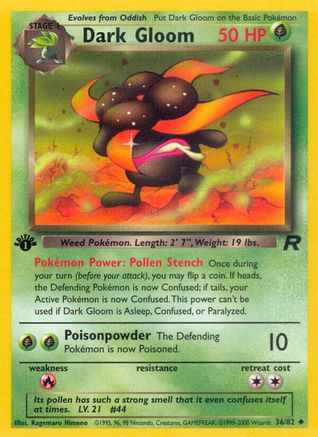 Dark Gloom 036/082 - Team Rocket 1st Edition - Uncommon