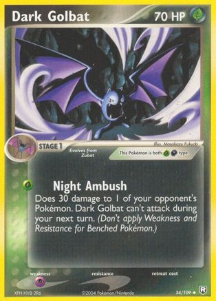 Dark Golbat - 034/109 - Team Rocket Returns Reverse Holofoil