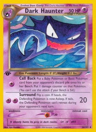 Dark Haunter 036/105 - Neo Destiny 1st Edition - Uncommon