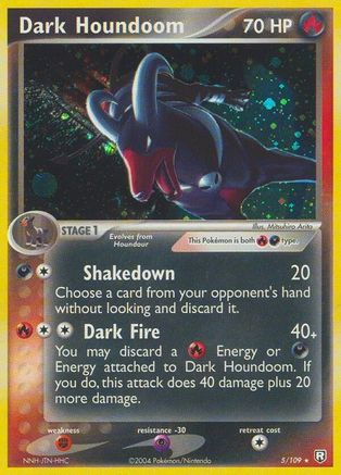 Dark Houndoom - 005/109  - Team Rocket Returns Reverse Holofoil