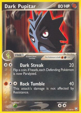 Dark Pupitar - 041/109  - Team Rocket Returns Reverse Holofoil