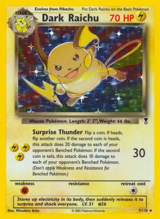 Dark Raichu 007/110 - Legendary Collection Reverse Holofoil - Holo Rare