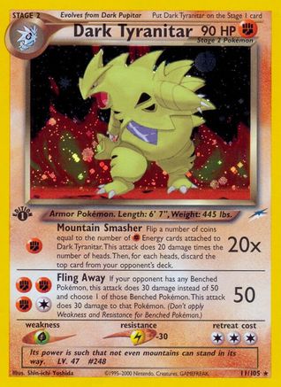 Dark Tyranitar 11/105 - Neo Destiny Unlimited Holofoil