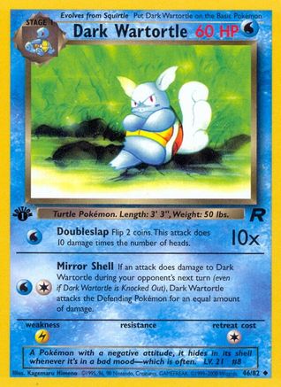Dark Wartortle 046/082 - Team Rocket 1st Edition - Uncommon