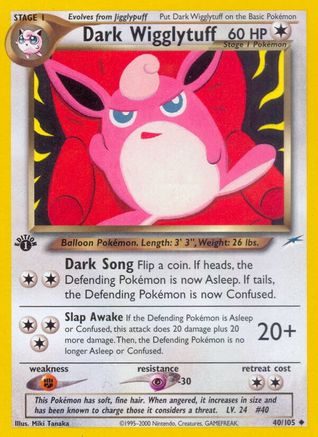 Dark Wigglytuff 40/105 - Neo Destiny 1st Edition