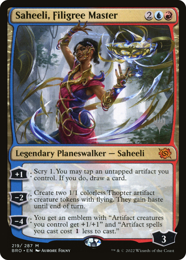Saheeli, Filigree Master (PPBRO-219) - The Brothers' War Promos (Promo Pack)