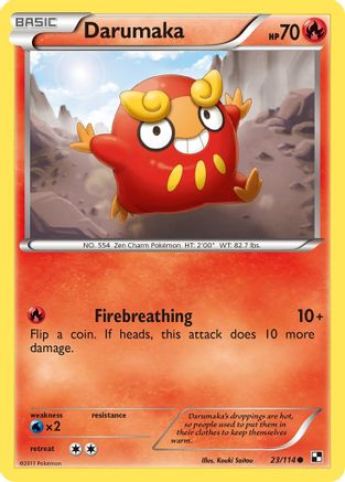 Darumaka (23) 023/114 - Black and White Reverse Holofoil - Common