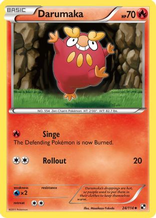 Darumaka (24) 024 - Black and White Reverse Holofoil - Uncommon