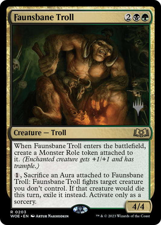 Faunsbane Troll (PWOE-203P) - Wilds of Eldraine Promos Foil