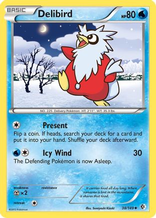 Delibird - 038/149 - Boundaries Crossed Reverse Holofoil