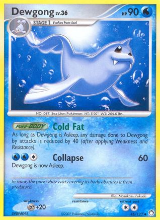 Dewgong 45/123 - Mysterious Treasures Reverse Holofoil