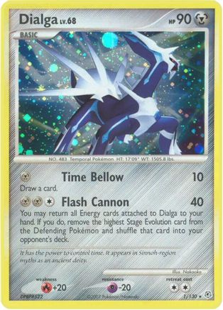 Dialga 001/130 - Diamond and Pearl Reverse Holofoil - Holo Rare