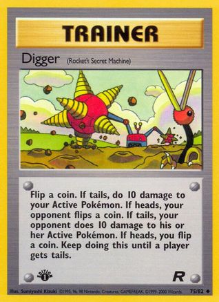 Digger (Rocket's Secret Machine) 075/082 - Team Rocket 1st Edition - Uncommon