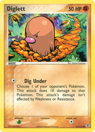 Diglett 61/112 - FireRed & LeafGreen Reverse Holofoil