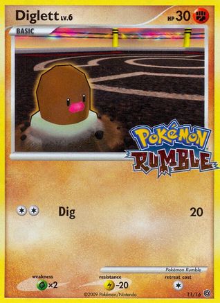 Diglett 11/16 - Pokmon Rumble Holofoil