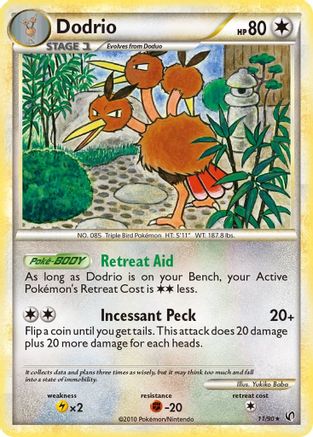 Dodrio - 011/90 - Undaunted Reverse Holofoil
